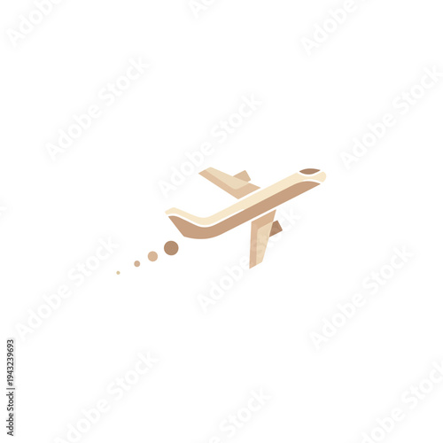Wooden Toy Airplane Flying with Trail.