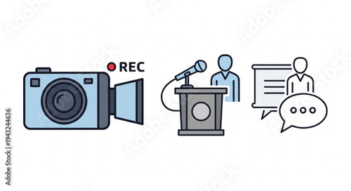 Camera Equipment and Video Recording Setup.