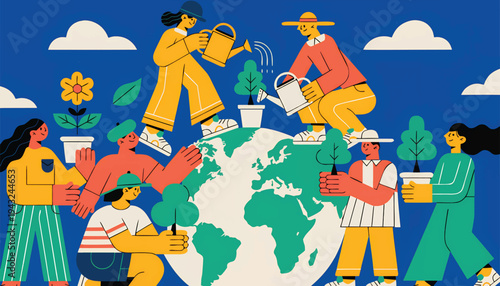 International Mother Earth Day Global Community Tree Planting.eps