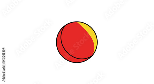 Red and Yellow Sphere Illustration.