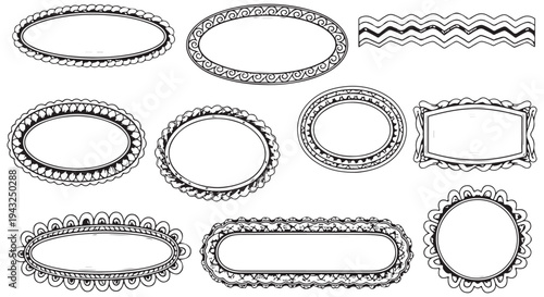 Historical and ornate frame designs showcasing various architectural patterns