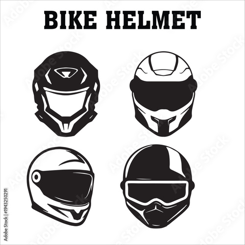 bike helmet logo design template 