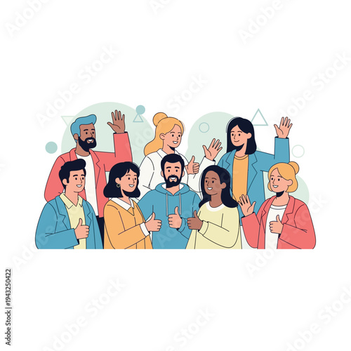 Diverse Group of People Celebrating Together.