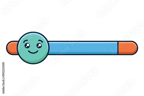 Minimalist silhouette slider icon depicting the change from a happy face to a sad face, ideal for interface controls and feedback forms.