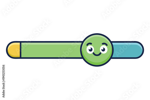 Minimalist silhouette slider icon representing the transition between happy and sad expressions, perfect for satisfaction ratings.