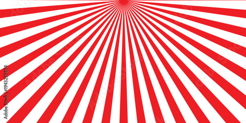 red Sunburst for the background. flag of japanese. The rising sun. vector.
