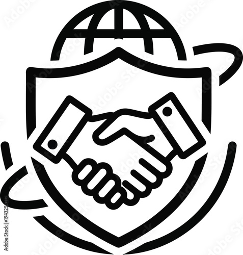 global business partnership handshake