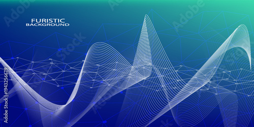 Digital technology speed connect blue green background,abstract communication, innovation future tech data, trend showcase vector 10