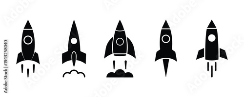 rocket ship launching into space with exhaust flames and smoke