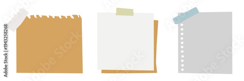 Colorful paper notes collection vector