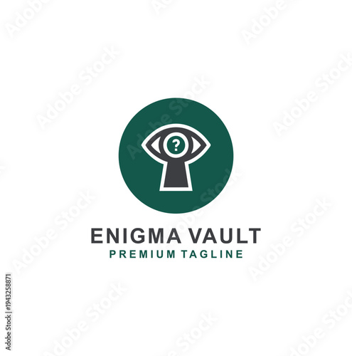 Professional modern eye and keyhole logo for security and mystery