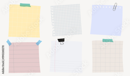 Colorful sticky notes collection vector