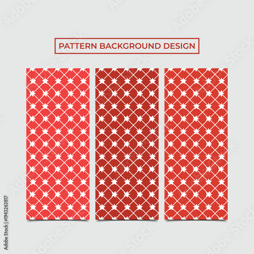 Seamless Red Geometric Lattice Pattern Background