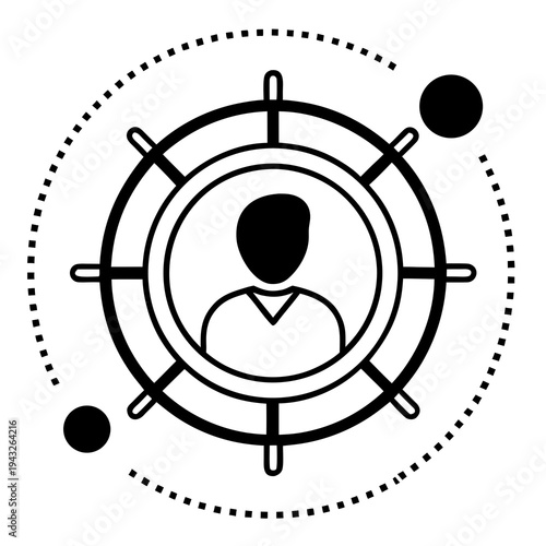 User target black glyph icon. customer profile and segmentation. audience analysis. market research and strategy development