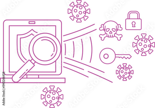 Cybersecurity threats and protection concept