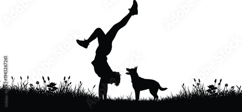 World health day silhouette yoga and wellness in nature for global health