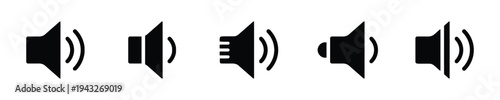 Sound speaker icon with volume waves
