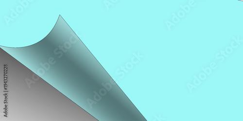 Realistic blank paper sheet with shadow in A4 format. Notebook or book page with curled corner. Vector illustration.