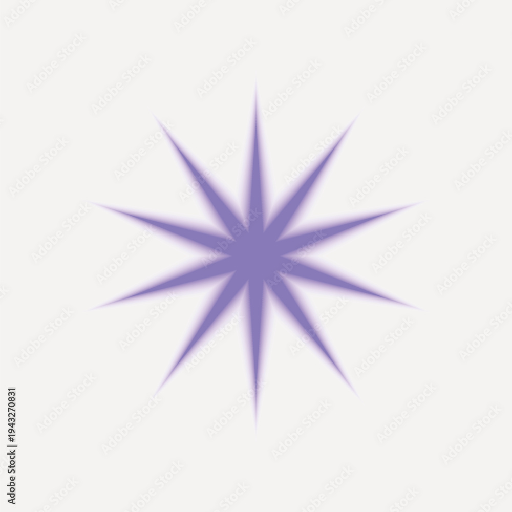 Obraz premium Purple starburst with gradient effect vector