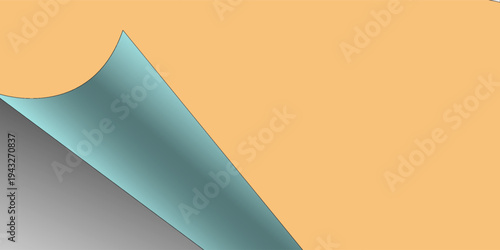 Realistic blank paper sheet with shadow in A4 format. Notebook or book page with curled corner. Vector illustration.