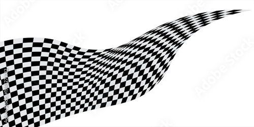 Racing flag grunge design of vector car race sport, auto rally and motocross.