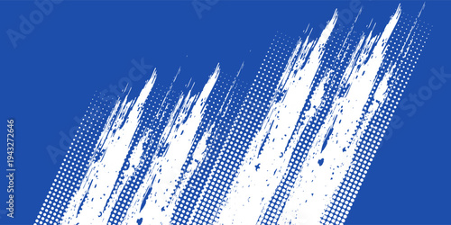 Halftone dots red and blue color pattern gradient grunge texture background. Dot pop art comic sport style vector illustration. grunge vector dots . eps 10