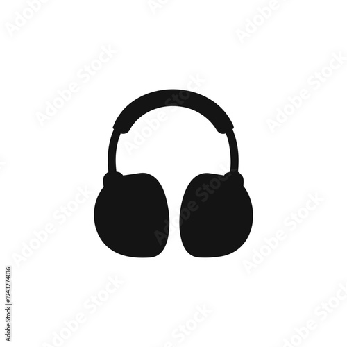 Ear muffs silhouette vector flat illustration design.