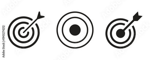 Target and dartboard icons representing goals, aim, and success in aiming