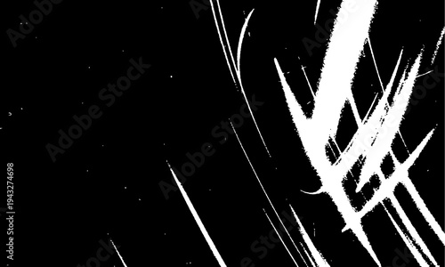 Sharp white diagonal energy blades slashing across a solid black background.