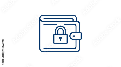 Secure digital wallet icon representing financial security and data protection in online transactions