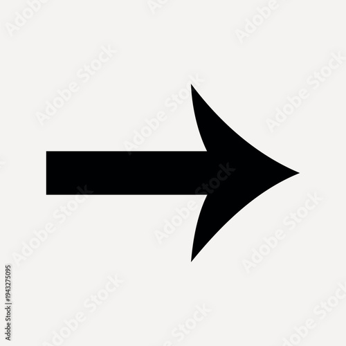 Bold black arrow pointing right element vector