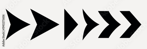 Black arrow icons collection vector elements