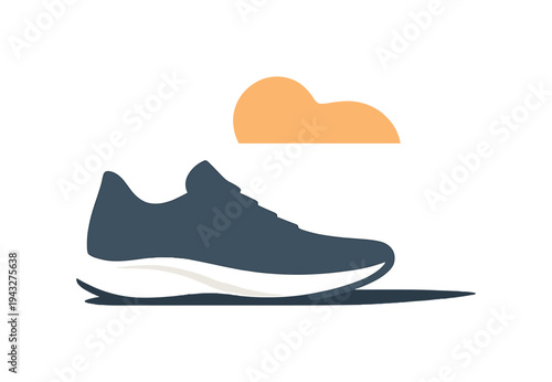 Modern athletic shoe with a sleek design and cushioned sole, perfect for running