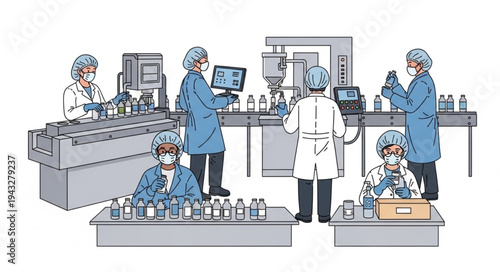 Scientists Working in Laboratory Setting.