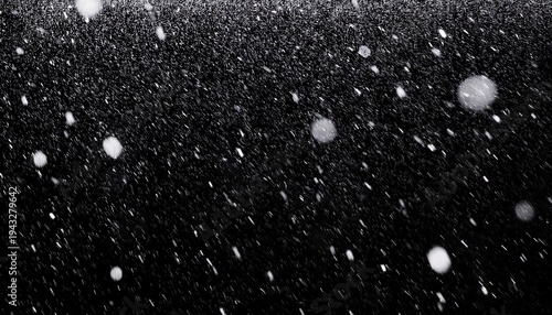 Snow Falling Stock Image Black Background
