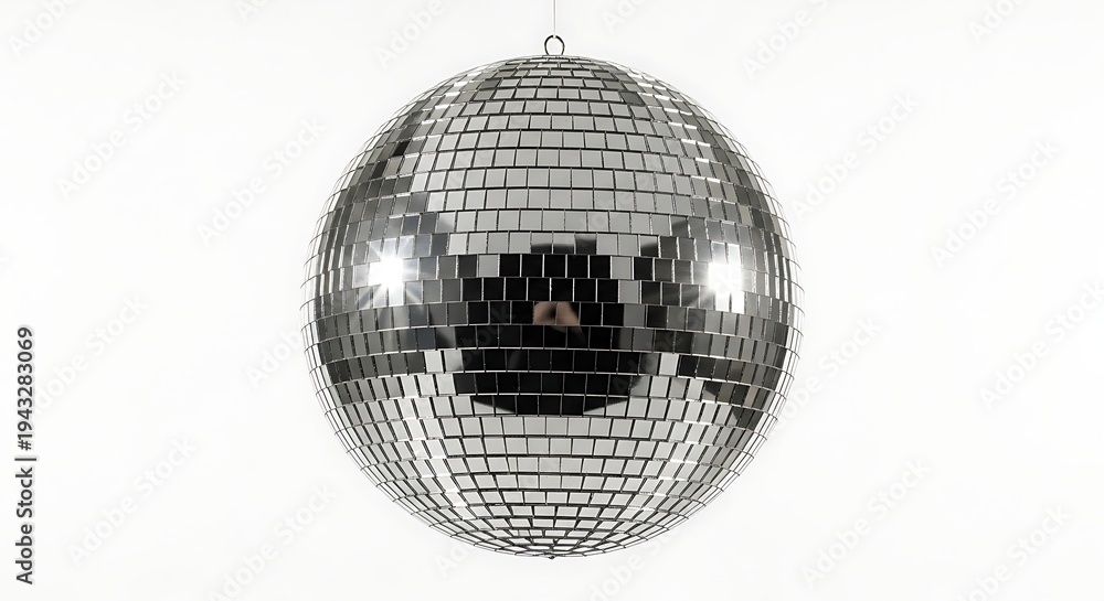 Fototapeta premium disco ball isolated on white