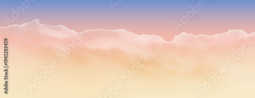 Dreamy pastel cloudscape gradient vector