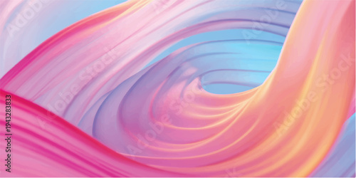Abstract pink and colorful background design featuring a purple liquid swirl and light blue vortex pattern with motion lines in a vibrant textured wallpaper illustration