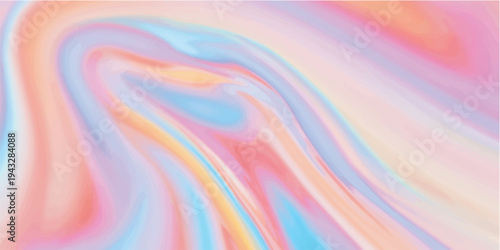 A smooth digital wallpaper featuring a colorful rainbow wave pattern with flowing blue lines and light swirls creating a motion-filled abstract art texture