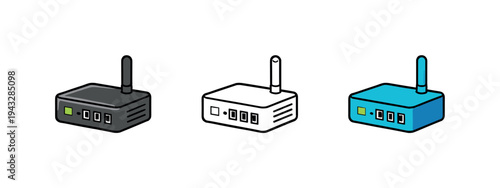 Smart infrastructure scene showing a compact industrial gateway box with small antenna nub and status light, fully visible and