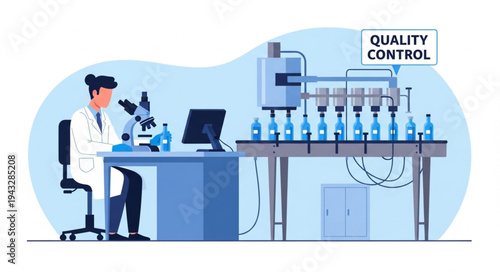Scientist Conducting Quality Control Laboratory Test.