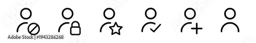 User account status icons showing private locked favorite verified and new user