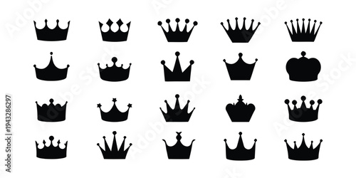 Variety of crown silhouettes and icons