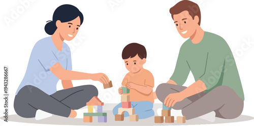 Grandfather and grandson reading a book together at home