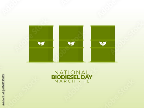 Vector graphic of National Biodiesel Day for National Biodiesel Day celebration.