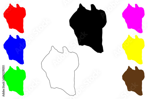 Tabora city (United Republic of Tanzania) map vector illustration, scribble sketch Tabora map