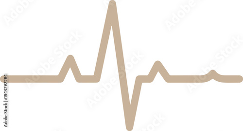 A detailed illustration of a heart rate monitor displaying a steady heartbeat. Vector, illustration