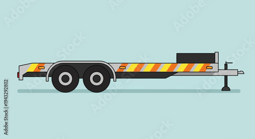 Modern Flatbed Trailer Design For Cargo Transport