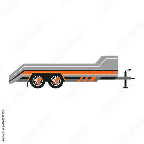 Modern Flatbed Trailer Design For Haulage And Transportation