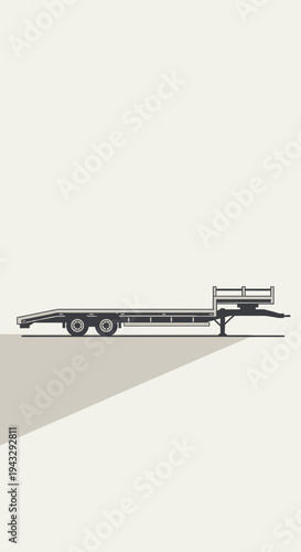 Modern Flatbed Trailer Design For Heavy Haulage Transport And Logistics Solutions